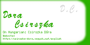 dora csirszka business card